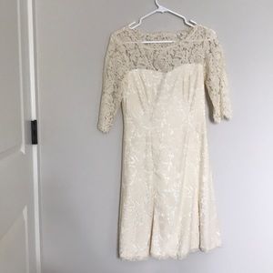 Eliza J cream lace dress